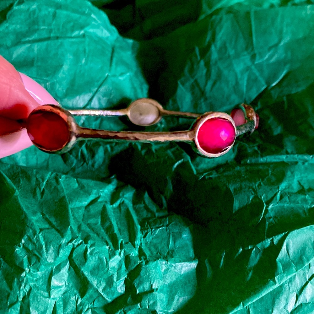 Ippolita Rock Candy Silver Red Pearl Inside Bracelet Not Used - Picture 11 of 16